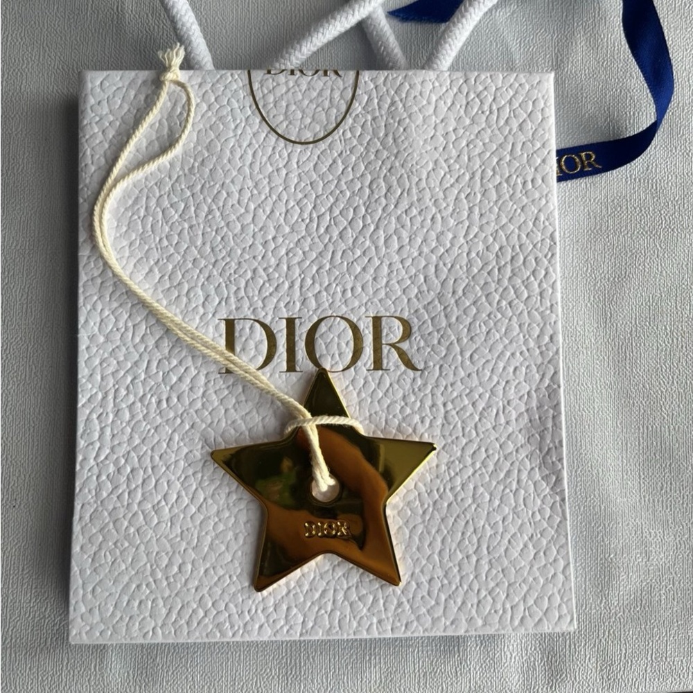 Dior Gold Star Ornament Bag Charm